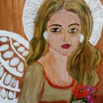Aniela- obraz malowany na desce - 