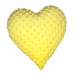 PODUSZKA SERCE MINKY kolor żółty - Poduszka serce żółta