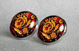 Folk flowers_Kolczyki sztyfty folkowe