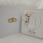Kartka na ślub w ozdobnej kopercie W 47  - Kartka na ślub