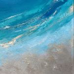 Turkusowy obraz abstrakcja Maldives XVI - obraz morze