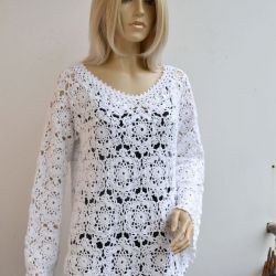 REZERWACJA  sweterek w kolorze białym