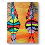 Kompozycja prac na płótnie,  40x50x2,  Barwy miłości  - 