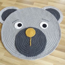 Dywan ze sznurka Miś 120 cm
