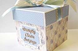 Pudełko, kartka Pamiątka Chrztu Świętego