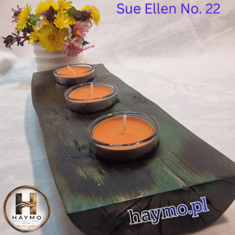 Świecznik drewniany buk Forest Touch żywica Sue Ellen No. 22