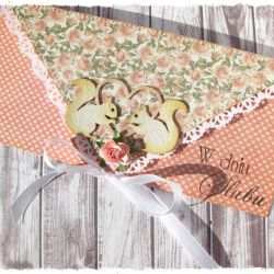 Kopertówka ślubna z zakochanymi wiewiórkami