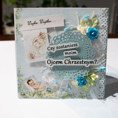 Kartka dla Ojca Chrzestnego Chrzest Chrzciny