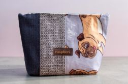 Kosmetyczka MAXI patchwork mopsy