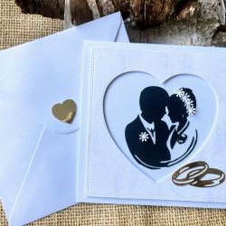 235,kartka ślubna z młodą parą