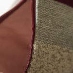 Bordowo-beżowa kosmetyczka MAXI patchwork - 