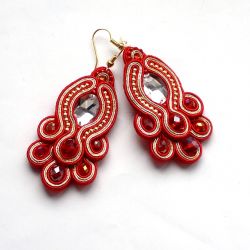 Kolczyki Czerwono-złote