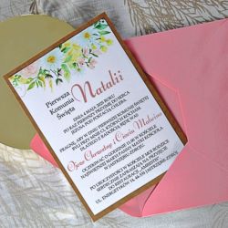 Zaproszenie komunijne - Wiosenne Kwiaty 2