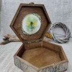 Szkatułka "Lawendowy Motyl" – ręcznie zdobione pudełko decoupage - 4