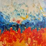 obraz olejny tam gdzie płonie lód - 