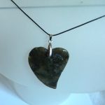 Zielony agat mszysty,surowy kamień,duże serce - 