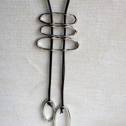 Długi naszyjnik sznurkowy "Drabinka"