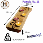 Świecznik drewniany dąb żywica Pamela No. 11 - 