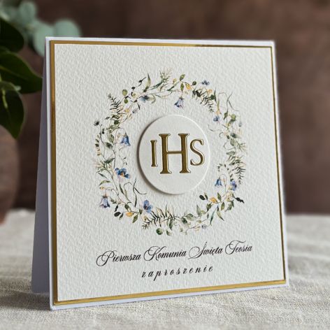 Ręcznie robione zaproszenia komunijne, 55B