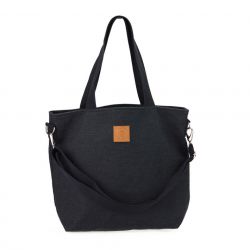 Torba shopperka Mili Duo Braid MDB2 - czarna