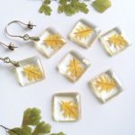 Kolczyki- żółte liście - leśne kolczyki