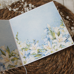 Pamiątka Chrztu Świętego z sercem v.4 - serce niebieskie 1d