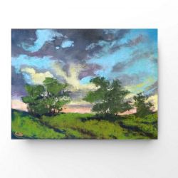 Pejzaż-praca formatu 18x24 cm.. 