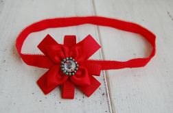 Opaska niemowlęca - "Elegancja w czerwieni"