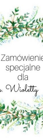 Zaproszenie z zielonym z wiankiem i zdjęciem