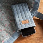 Zestaw prezentowy z lnu - niebieski - zestaw prezentowy pod choinkę