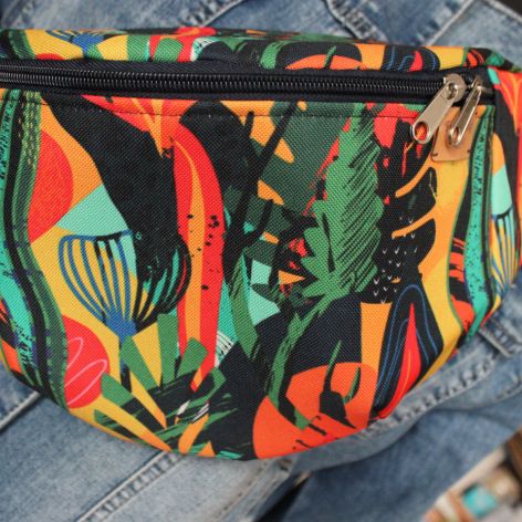 Nerka abstrakcyjne liście rozmiar XXL