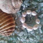 Subtelne pierścionki z naturalnych pereł i miedzi - Subtelny pierścionek z pereł słodkowodnych