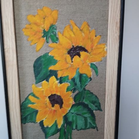 Słoneczniki - obraz malowany