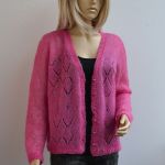 Różowy sweterek lekki jak piórko - piórkowy sweterek