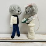 Szare misie młoda para prezent ślubny - młoda para misie