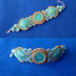 Bransoletka Turkus & Złoto - 