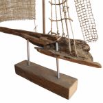 Żaglowiec, statek ze starego drewna /10/ rękodzieło, handmade - 