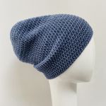 Czapka przejściowa cienka beanie smerf bawełna jeans - cienka czapka