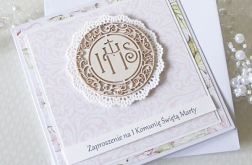 Eleganckie zaproszenie na komunię v.8