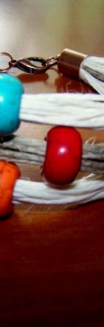 enetka - BRANSOLETKA z lnu - HOWLIT - LEN