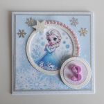 Kartka urodzinowa Kraina lodu Elsa handmade 3 - Kartka urodzinowa Elsa 3