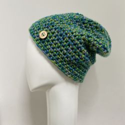 Gruba czapka beanie smerf kolorowa szydełkowa 2