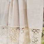 Zazdrostka firanka boho do kuchni zazdrostki z szeroką koronką 100/45cm - 