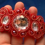 Bransoletka Czerwień i złoto - 