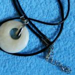 Naturalny żółty awenturyn, kółko z dziurką, wisiorek uniseks - 