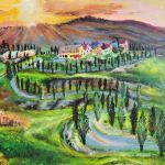 Toscana , 50x50x1cm,  obraz akrylowy na płótnie  - 