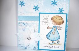 Kartka świąteczna z aniołkiem