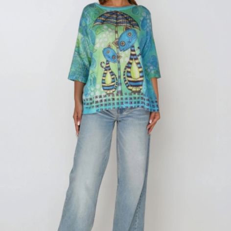 Sweter z kotami ,elegancki kardigan damski