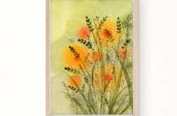 Oryginalna akwarela. Radosna Łąka A4