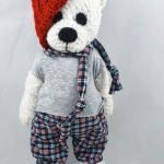 PIOTRUŚ - szydełkowy misiek, personalizacja - 